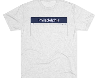 Philadelphia T-Shirt - 30th Street Station Amtrak-Inspired Sign