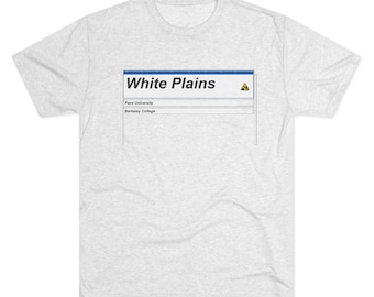 White Plains Station T-shirt - Inspired by Metro-North Commuter Railroad