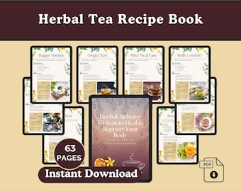 Receptenboek kruidenthee: zelfgemaakte melanges, digitale gids (digitale download)