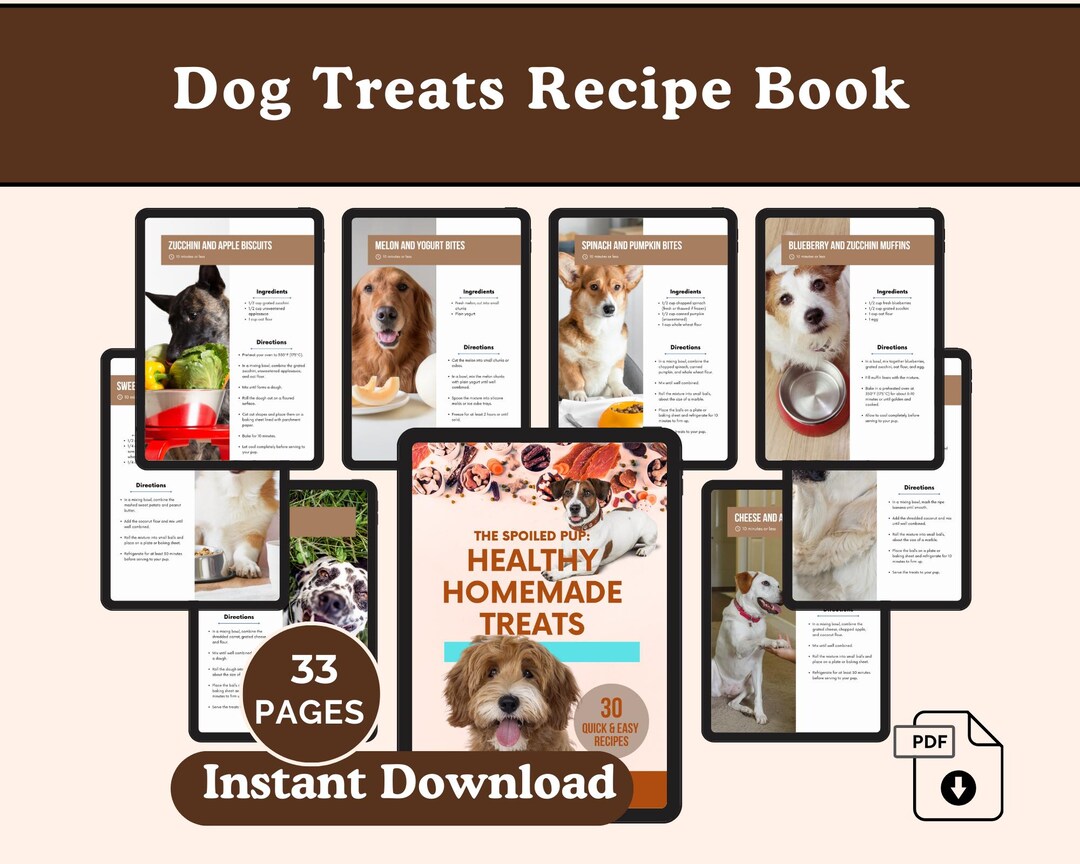 Homemade Dog Treats Recipe Book: Healthy DIY Pet Snacks (instant ...