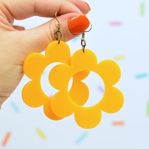 Yellow Flower Power Earrings