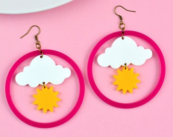 Sunshine Cloud Weather Statement Earrings