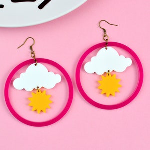 Sunshine Cloud Weather Statement Earrings image 1