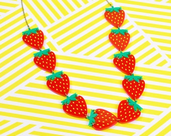Strawberry Statement Necklace