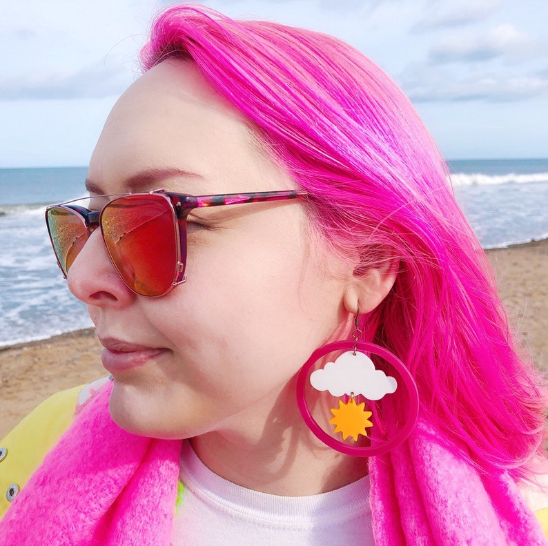 Sunshine Cloud Weather Statement Earrings image 3