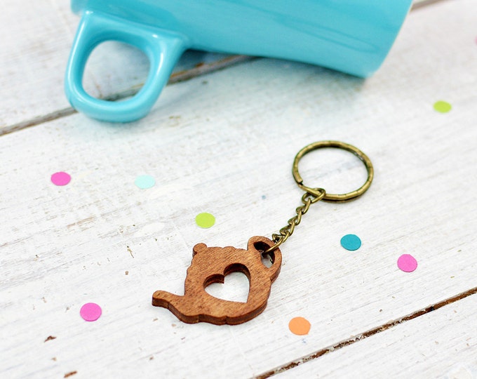 Teapot Keychain Tea Keyring Housewarming Present Etsy
