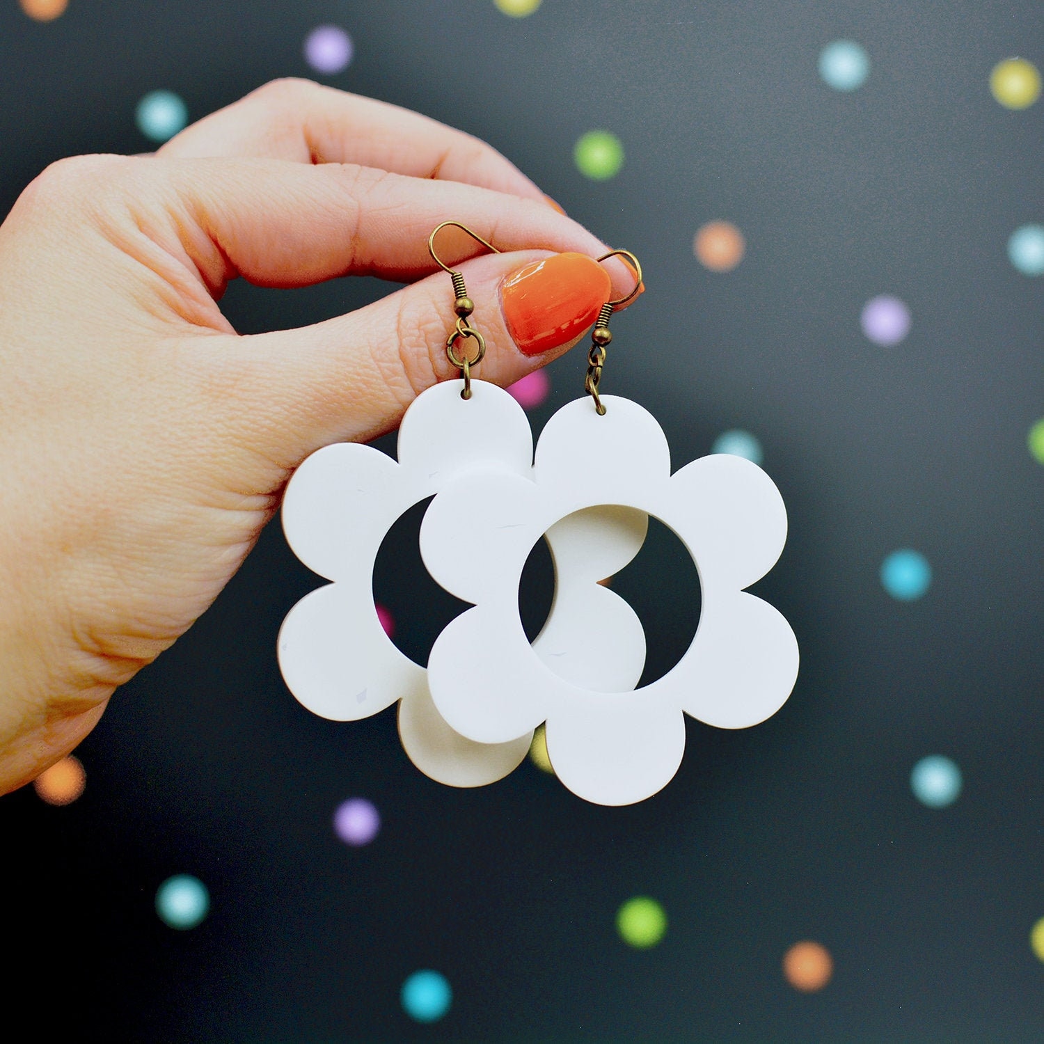 60s flower earrings deals