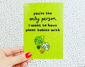 Plant Babies Valentine's Day Card
