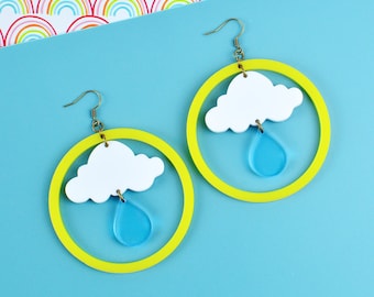 Rain Weather Statement Earrings