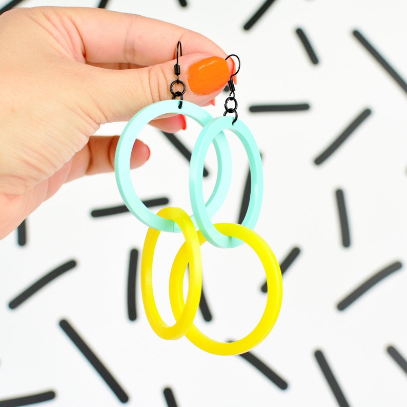 80s Inspired Hoop Earrings