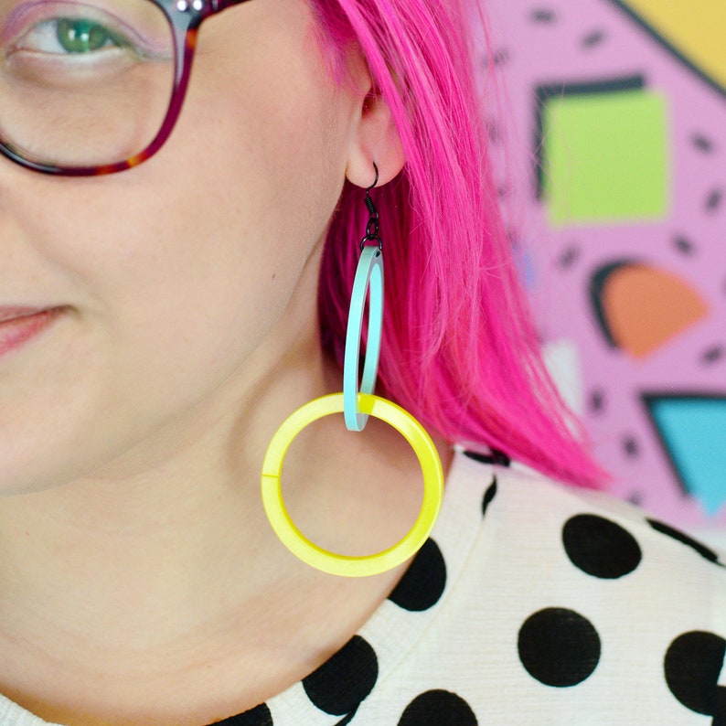 80s Inspired Hoop Earrings