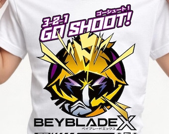 Beyblade X PNG Shirt Design • Print ready T-Shirt • Wizard Arrow Go Shoot • Digital Download