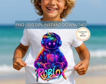 Roblox Graffiti PNG | Clipart personnage néon à capuche Gamer | Conception transparente haute résolution