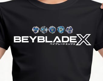 Beyblade X PNG Shirt Design • Kids T-Shirt Graphic • Print Ready Anime Spinner Logo (Digital Download)