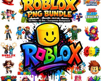 Bundle de cliparts PNG Roblox - 40 modèles transparents haute résolution