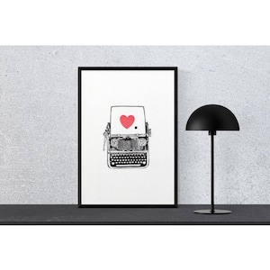 Amor, punto. Impresión linográfica original.