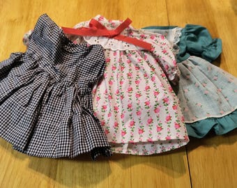 3- 15" doll dresses vintage