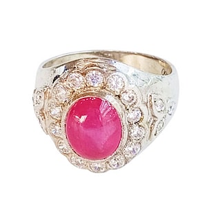 Handmade Ruby Sterling Silver Ring | Thai Artisan Jewelry, Size 8.5