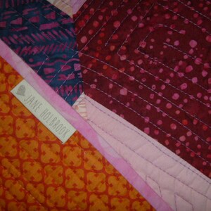 Pink Red and Purple Hearts Batik Baby or Lap Quilt Modern Scrappy - Etsy