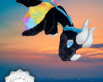 Peluche de dragón arcoíris occidental para abrazar