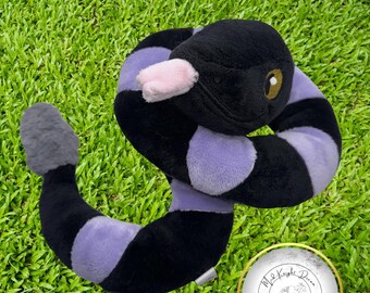 Black/Purple Snake Plush