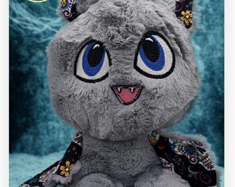 Peluche chauve-souris crâne en sucre