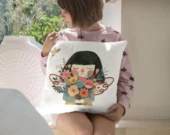 Floral Throw Pillow – Colorful Pillow – Trendy Pillow – Boho Gift – Glow My Way