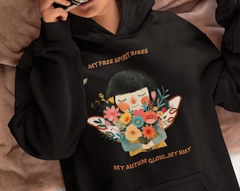 Artistic Boho Hoodie – Inspirational Graphic Hoodie – Spiritual Gift – Glow My Way