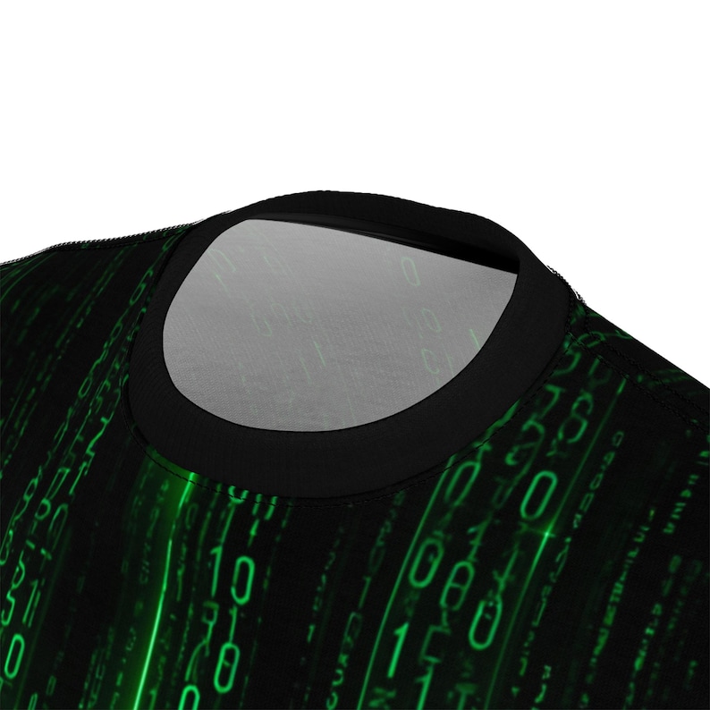 Camiseta Matrix Code Rain / Camiseta gráfica Cyberpunk binaria verde / Regalo de ciencia ficción para hackers imagen 9