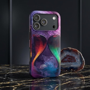 Mobilskal med Twin Cobras | Mystic Serpent Smoke iPhone 18-skal