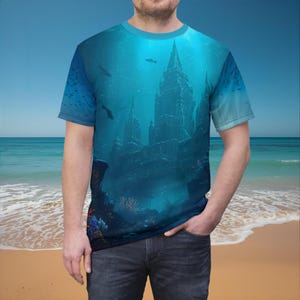 Camiseta Leyenda de la Atlántida / Camiseta con Gráfico de Fantasía Submarina / Regalo de Aventura Mítica en el Océano