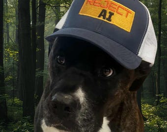 REJECT AI Bestickte Snapback Trucker Cap | Sci-Fi Statement Hut