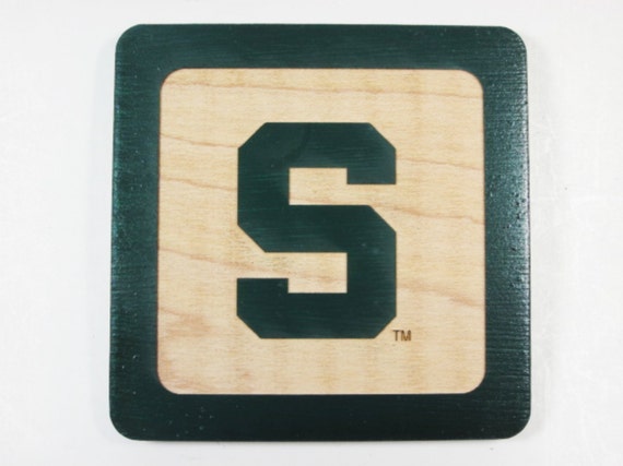 Msu Coasters Block S Etsy Msu Coasters Block S Etsy