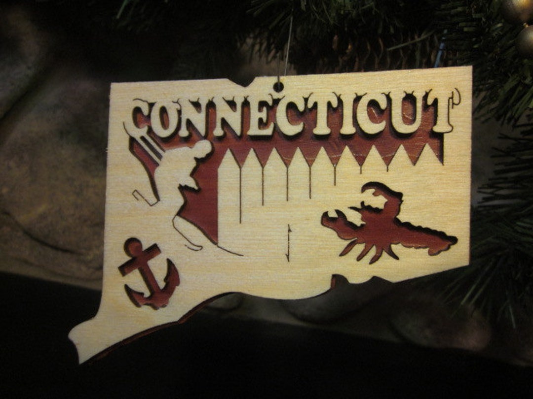 Connecticut Ornament Etsy