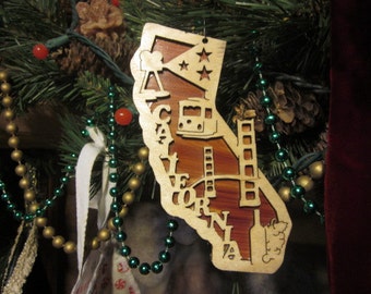 California Ornament - Cedar on Birch