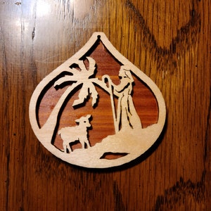 Nativity Ornament - Joseph and Lamb