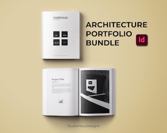Minimal Architecture Portfolio Template: InDesign Layout (Digital Download)