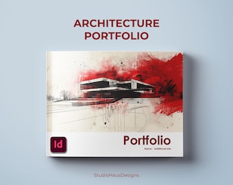 Landschafts Architektur Portfolio Template Vol. II – Horizontales Layout, bearbeitbares InDesign Portfolio für Architekten