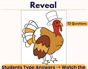 Dinde interactive de Thanksgiving et diagramme des RH, activité numérique, fiche Google d'auto-vérification