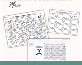Le labyrinthe de la 2e loi de Newton : activité de physique au collège version imprimable et numérique