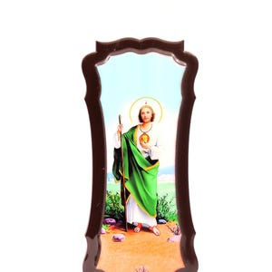 Saint Jude wood worship plaque  | San Judas bendicion para hogar de madera