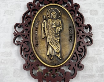 Saint Jude Brass Blessing Home Door Hanger