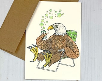 Bald Eagle Tailgate 5x7 Notecard