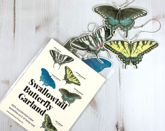 Swallowtail Butterfly Illustrated Garland