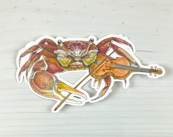 Fiddler Crab Matte Vinyl Sticker