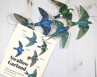 Swallow Illustrated Garland