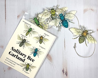 Solitary Bee Illustrierte Girlande