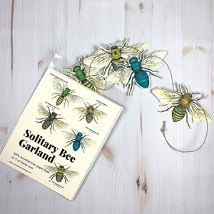 Solitary Bee Illustrated Garland