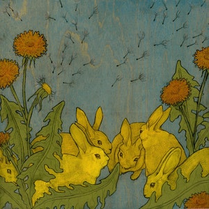 Dandelion and Rabbits - Archival Print