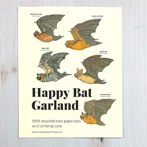 Happy Bat Illustrated Garland image 7